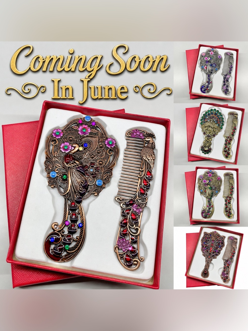 Vintage Style Ornate Hand Mirror & Comb Set….Coming Soon‼️ (Perfect For Travel)